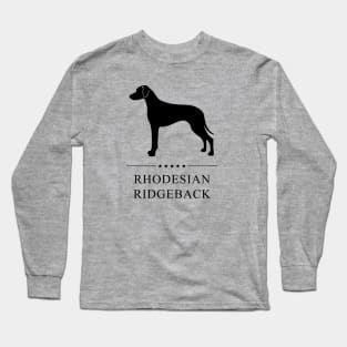 Rhodesian Ridgeback Black Silhouette Long Sleeve T-Shirt